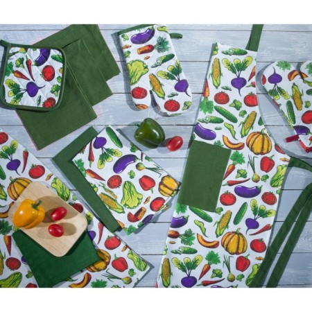 Serving napkin Harvest, size 40x40 cm, green color-1