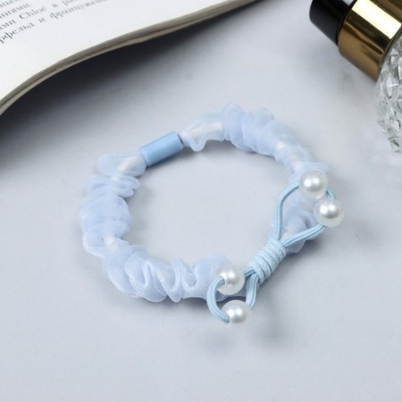 Hair elastic band "Militsa" Gang beads, 5 cm, mix