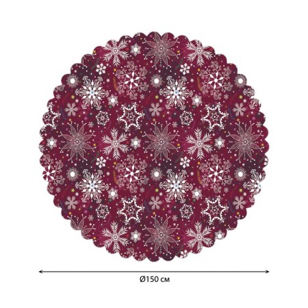 The tablecloth “Bright snowflakes”, round, Saten, d = 150 cm-1
