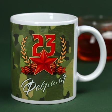 Set "Honor and Glory": black tea with thyme 50 g, a mug 300 ml.-3