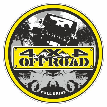 Circle sticker "Off Road 4 x 4", mix, d = 10 cm-2