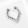 Piercing in the nose (fake for septum) "Triangle", color silver