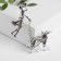 Brooch "Lady" with a dog, color black silver