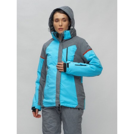 Ski suit female, size 42, blue color-24