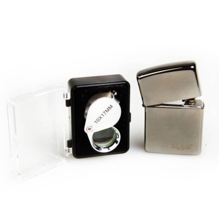 Jewelry magnifier Veber 55366, 10x, diameter 17 mm, in case-1