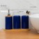 A set of accessories for the bathroom "Nature", 3 items (dispenser 400 ml, 2 cups, on a stand), blue color