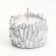 Candle "Crystals" in a candlestick of gypsum, 6x4cm, silver