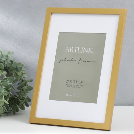 Photo frame MDF "Ellis" 21x30 cm, gold-1