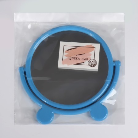 Mirror desktop “circle”, with a frame for a photo, D mirror surface 17.5 cm, color mix-4