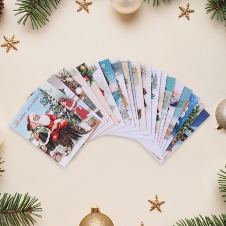 Set of mini -postcard "Happy New Year! - 1" 20 pieces, 7.5 x 10.5 cm