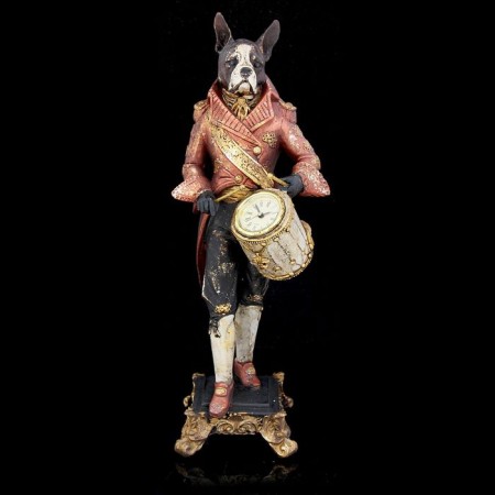 Souvenir Polystone "English Charg-Buldog Drummer with Cups" 39x12x14.5 cm