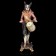Souvenir Polystone "English Charg-Buldog Drummer with Cups" 39x12x14.5 cm