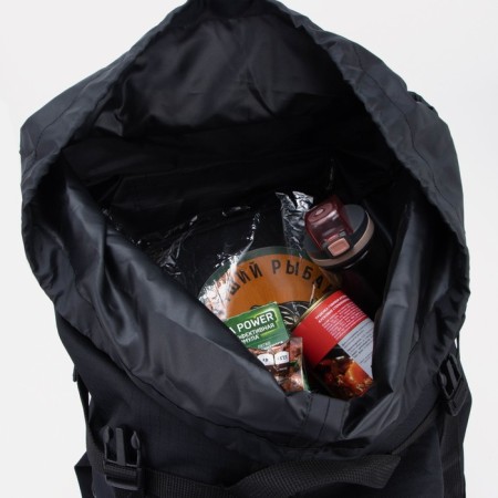 Tourist backpack, 70 l, screed department, 3 outer pockets, huntsman, black color-13