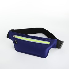 Lightning waist bag, reflective elements, blue color