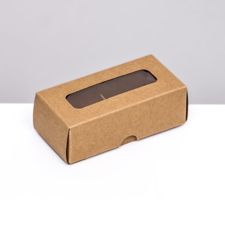Folding box for 2 sweets, craft, 5 x 10.5 x 3.5 cm