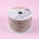 Chain with rhinestones, with holography, metal, glass, 2.5 mm, 9 ± 1 m, silver color