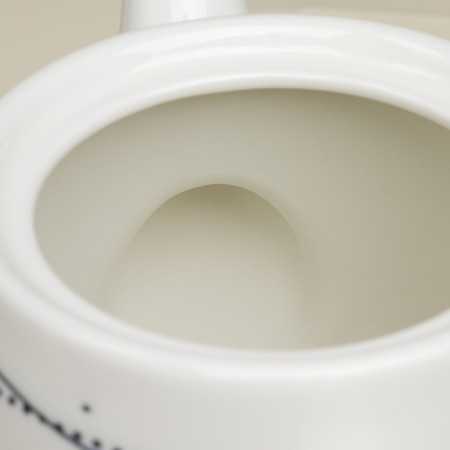 Teapot after a porcelain SL Home "House", 900 ml, 21 × 13.8 × 13.5 cm, white color-3