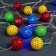 Garland “thread” 4 m with nozzles “ball with a pattern”, ip20, transparent thread, 20 LED, glow of multi, 8 modes, 220 V