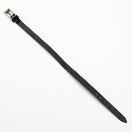 Watch strap, female, L-17 cm, 8 mm, genuine leather, black-2
