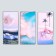 Stick plastic interior triptych "clouds" set 3 sheets 29.5x61 cm