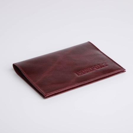 Cover for passport, burgundy color-3