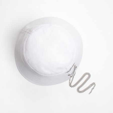 Panama Women's Minaku with a chain, white color, rr 56--58-1