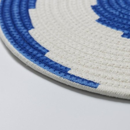 Serving napkin on the table "Hypnosis", d = 38 cm, the color of the blue-white-3