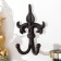 Hooks decorative cast iron "Forged peak" 16x10x4 cm