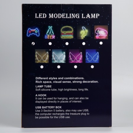 Neon sign "Gampad", 40.5x28 cm, USB, syn-red-green-t/white-6