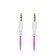 Audio Luazon, Jack 3.5 mm (M) -Jack 3.5 mm (M), transparent braid, 1 m, purple