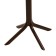 Square "SIEST" brown, 70 x 70 cm, height 48/73 cm