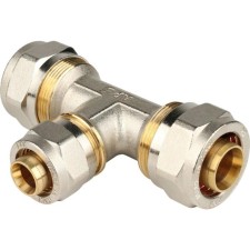 The STOUT SFS-0010-262026 tee, D = 26x20x26 mm, for metal-plastic pipes, screw