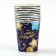 A one -time paper glass "Happy Birthday" Stars balls, 250 ml
