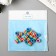 Beads for creativity plastic "striped cylinder with pink" set of 20 pcs 1x1.2x1.2 cm