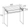 Computer table with a box, 800 × 450 × 750 mm, white color
