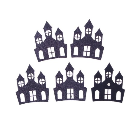 Decor felt "castle" set of 5 pcs., Size 1 pcs: 4 × 6 cm-1