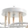 Galina chandelier 5x60W E27 white/gold 54x54x24cm