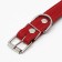 Leather collar on synthetic winterizer, dimensionless, 65 x 3 cm, Osh 22-55 cm, red