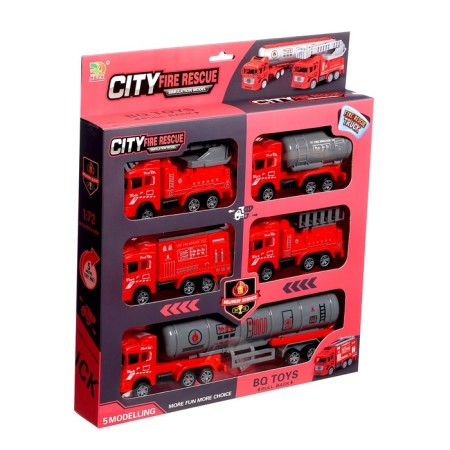 Game set "Fire Service", inertia, 5 trucks in the kit-12