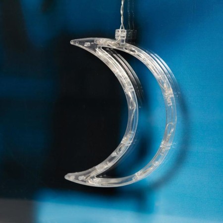 Garland “fringe” 2.7 × 0.9 m with nozzles “month”, IP20, transparent thread, 138 LED, white glow, 8 modes, 220 V-4