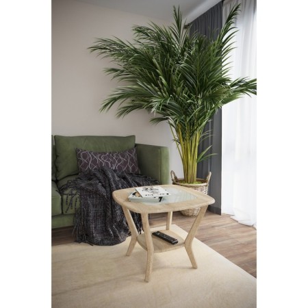 Table Journal Melbourne with Glass, 650x650x500, Dub Sonoma/Dub Sonoma-2