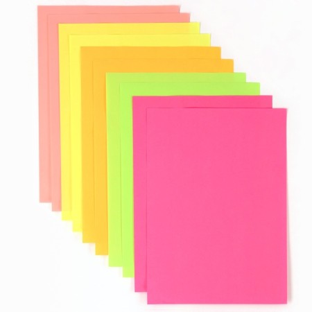 Colored paper Tonir, A4, 40 sheets, 25 colors (ordinary, neon, self -adhesive) 80 g/m/m-2