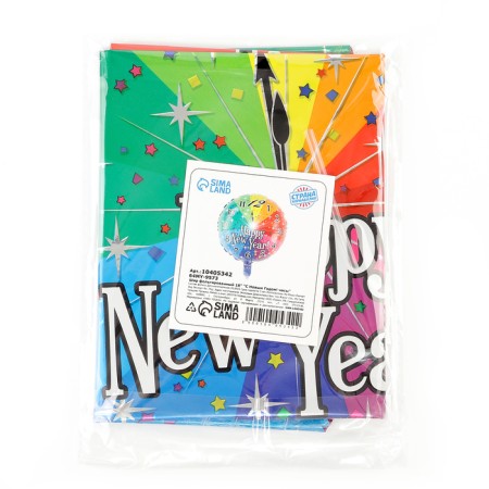 Foil ball 18 "Happy New Year! Clock"-2
