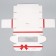 Confectionery packaging, cupcake box with a window, Bant, 26 x 10 x 8 cm