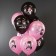 Shar Latex 12 “Gloomy sturi. Dance”, pastel, bilateral, 25 pcs., Black, pink