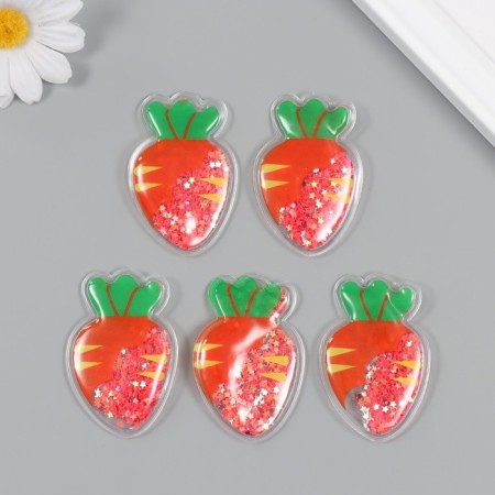 Shaker for creativity PVC "Carrot" with a glitter of 5.5x4 cm-2