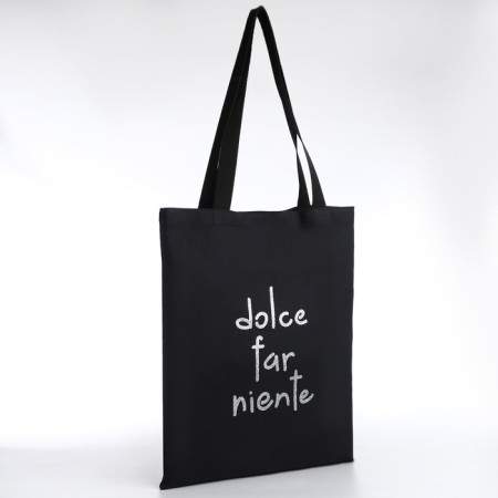 Bag Schoper "Sweet idleness", 35*0.5*40, print with sparkles, without lining, black-1
