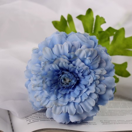 Artificial flowers "chrysanthemum lux" d-9 cm, 50 cm, blue-1