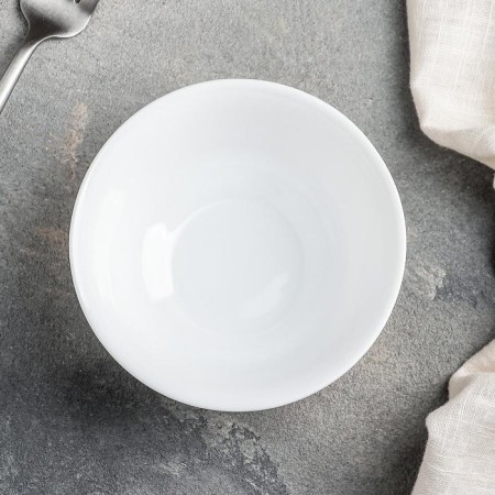Glass -ceramic salad -ceramic EVERIEDAY, 300 ml, D = 12 cm, white color-1