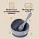 Baby plate on a suction cup and cutting devices M&B, gray